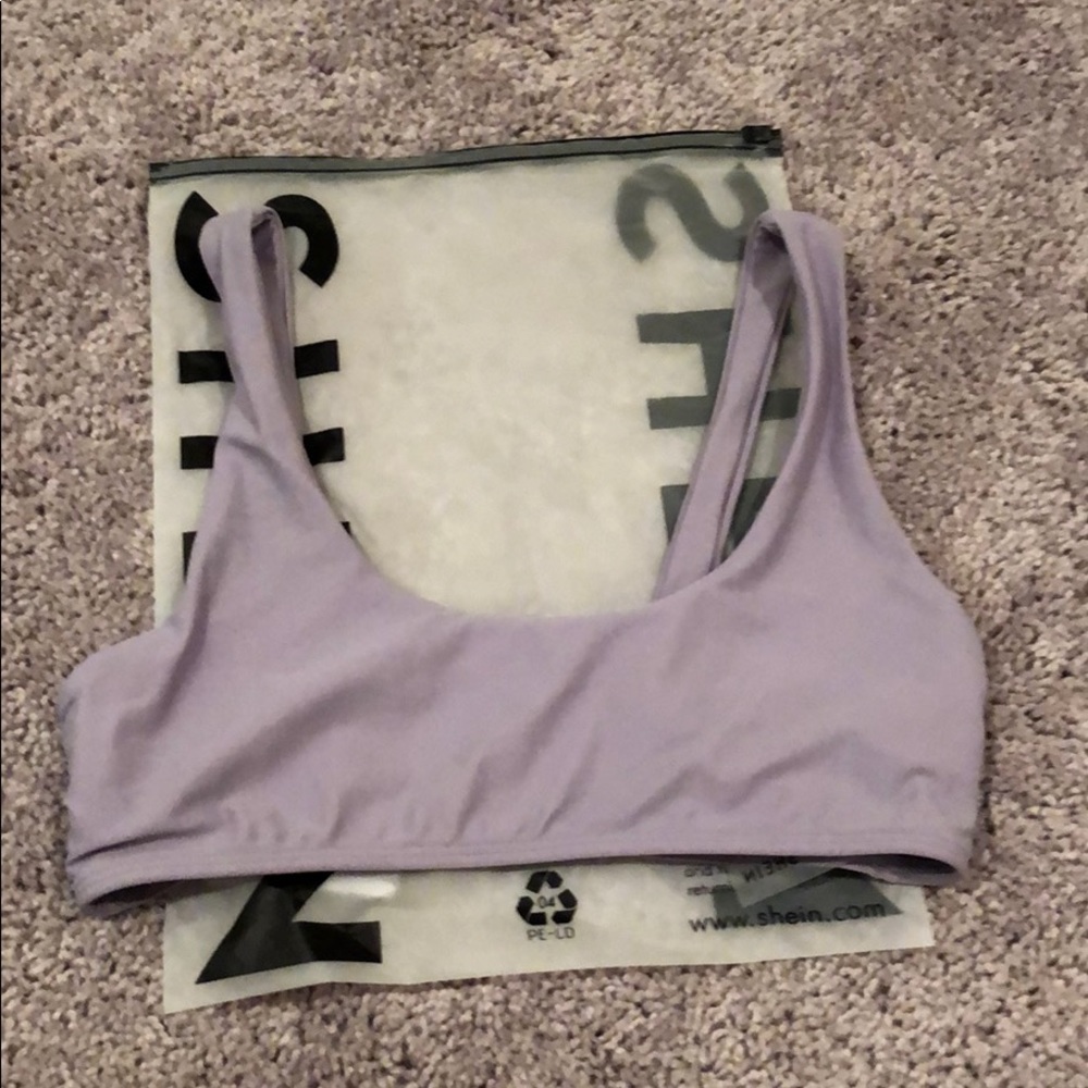 Shein purple bathing suit top